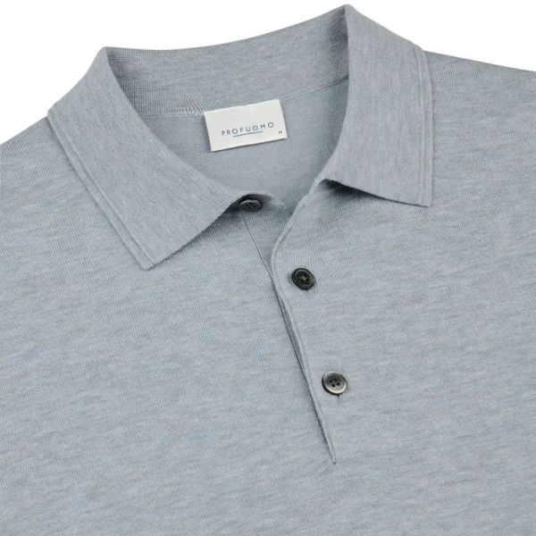 Profuomo Luxury Basic Polo Blauw