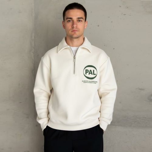 Pal Sporting Goods Company Half Zip Sweater Off White