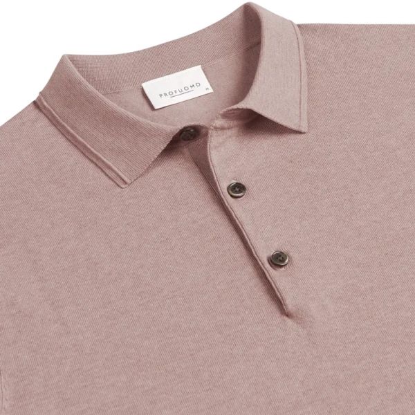 Profuomo Luxury Basic Poloshirt Rosa