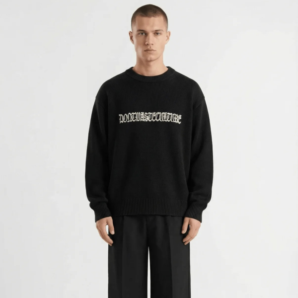 Don't Waste Culture Aretu Pullover Schwarz
