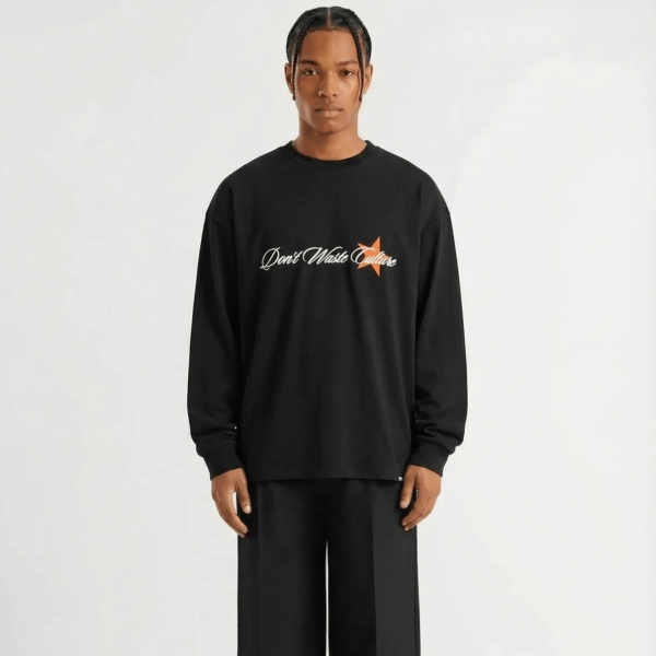 Don't Waste Culture Unisa Longsleeve T-shirt Schwarz