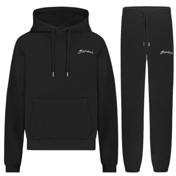 Flâneur Signature Trainingsanzug Schwarz