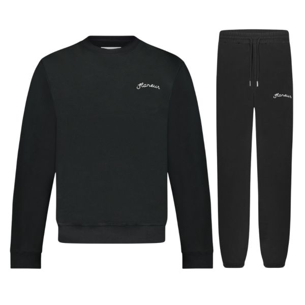 Flâneur Signature Trainingsanzug Schwarz