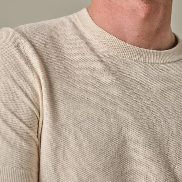 Profuomo Cotton Linen T-shirt Offwhite