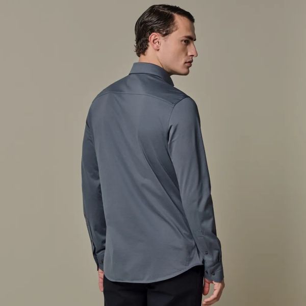 Profuomo Knitted Hemd Blau