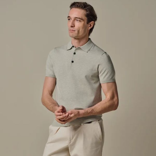 Profuomo Luxury Basic Polo Licht groen