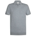 Profuomo Luxury Open Collar Polo Blauw