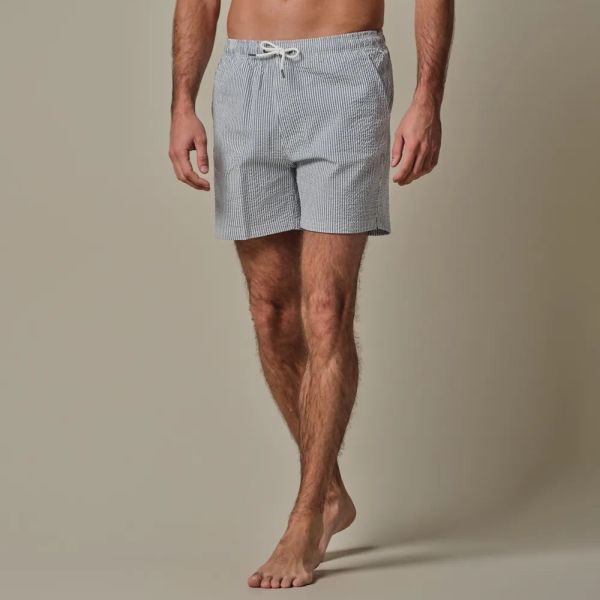 Profuomo Badehose Blau/Weiß