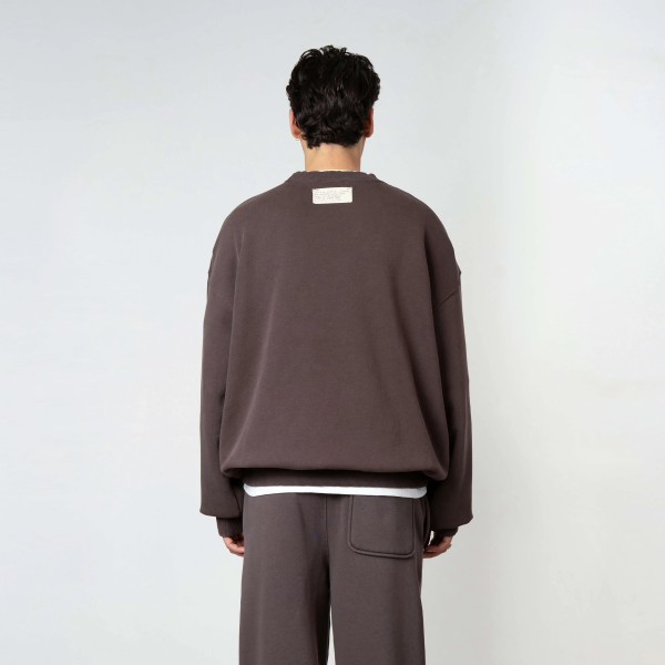 Quotrell Blank Pullover Braun