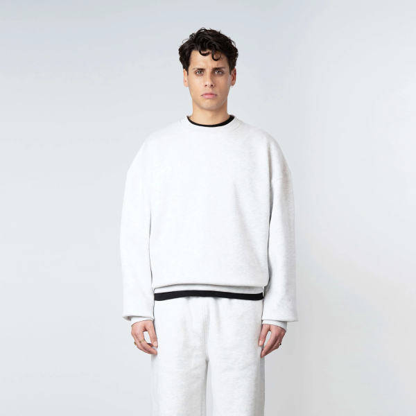 Quotrell Blank Pullover Grau