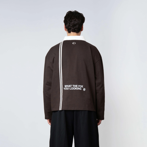 Quotrell Jameson Longsleeve Poloshirt Braun