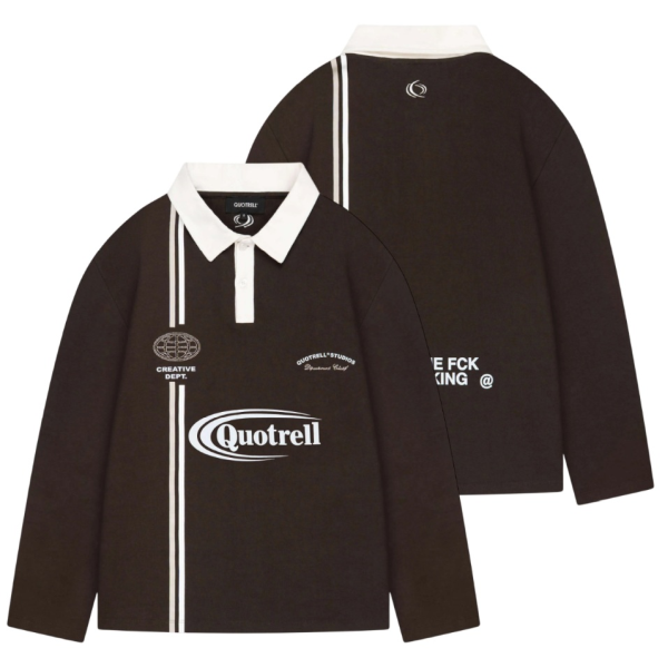 Quotrell Jameson Longsleeve Poloshirt Braun