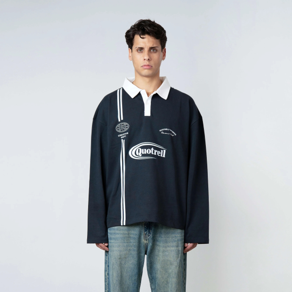 Quotrell Jameson Longsleeve Poloshirt Marine