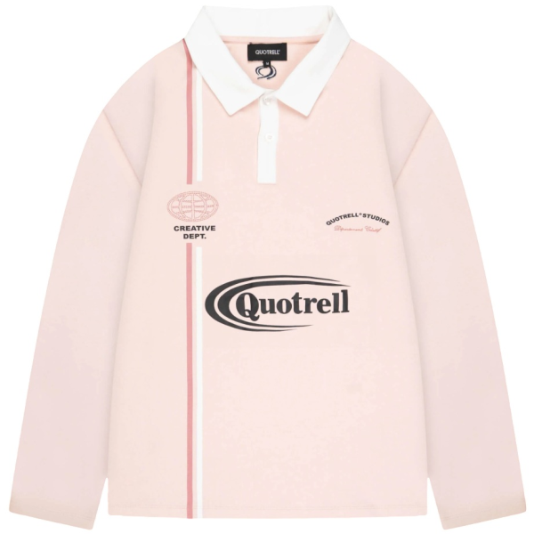 Quotrell Jameson Longsleeve Poloshirt Rosa