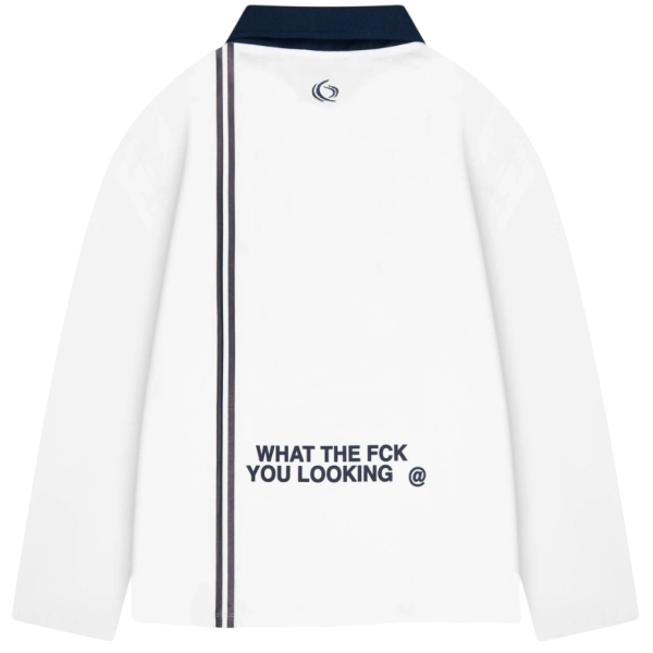 Quotrell Jameson Longsleeve Poloshirt Weiß