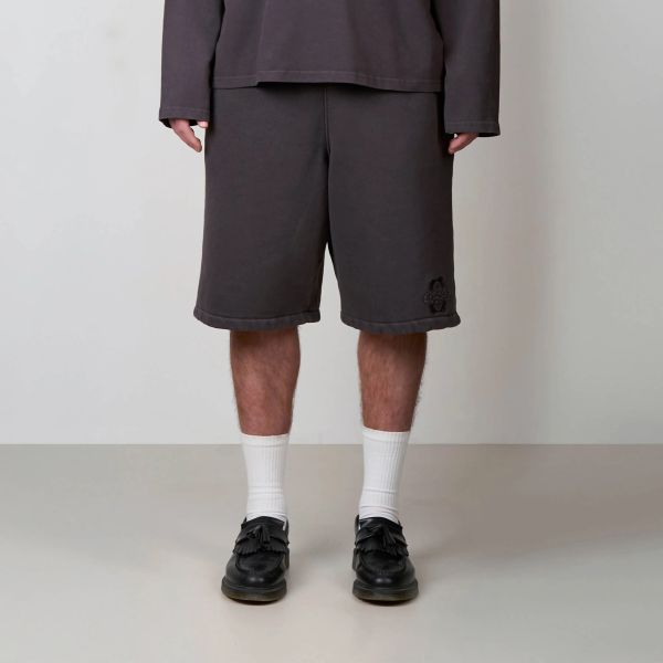 Quotrell Lenny Acid Wash Shorts Anthrazit