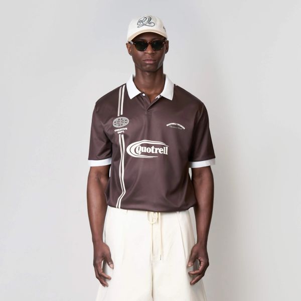 Quotrell Logan Soccer Poloshirt Braun