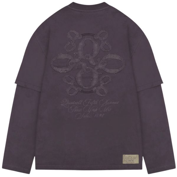 Quotrell Nicky Acid Wash Longsleeve T-shirt Anthrazit