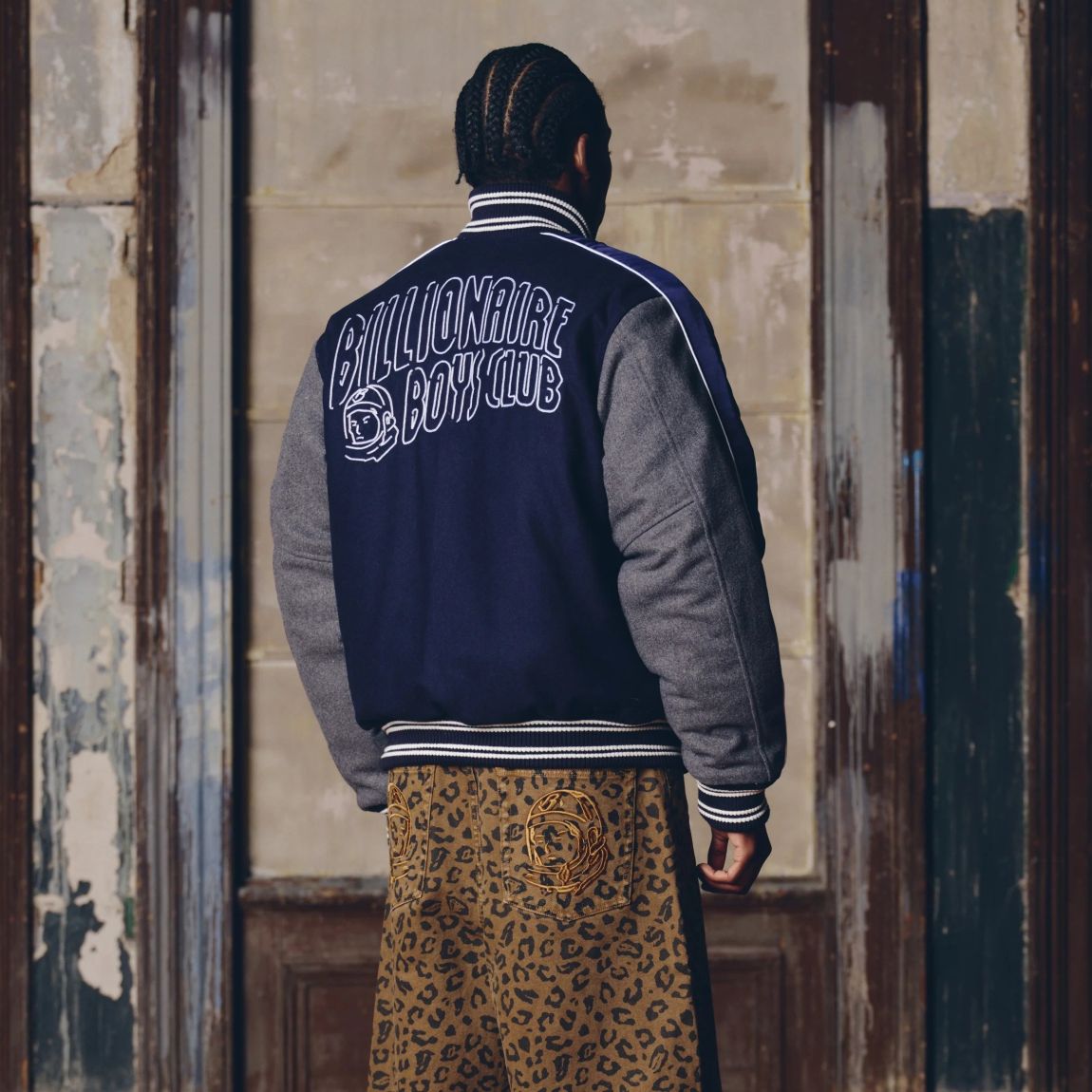 Billionaire Boys Club Neon Arch Logo Varsity Jack Navy