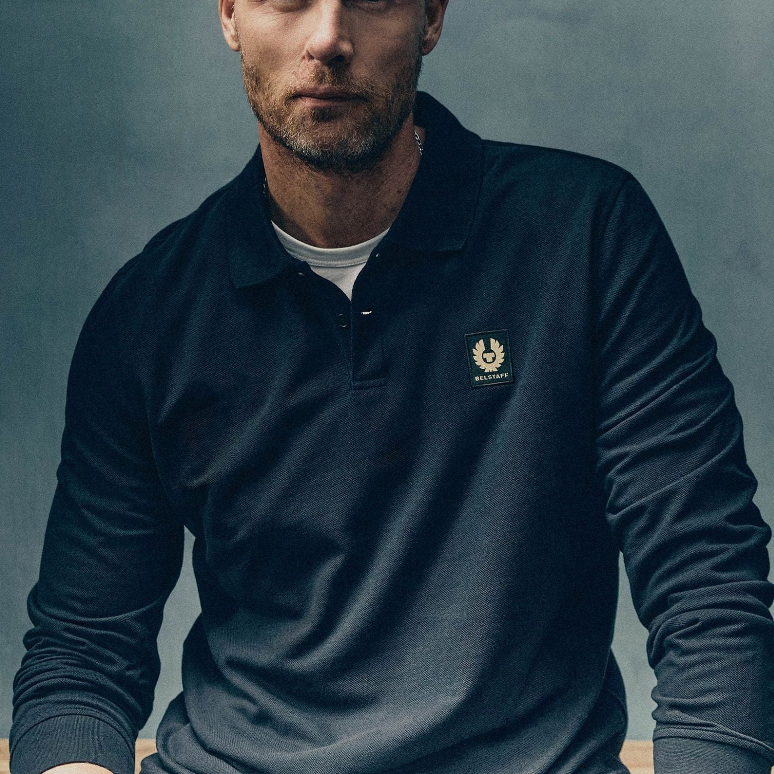 Belstaff Longsleeve Polo Navy