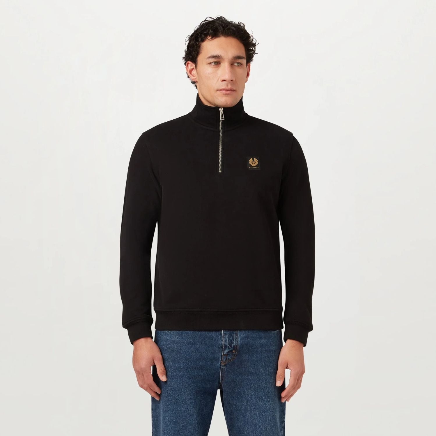 Belstaff Quarter Zip Sweater Zwart
