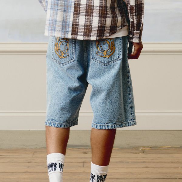 Billionaire Boys Club Faded Arch Logo Korte Broek Licht Blauw