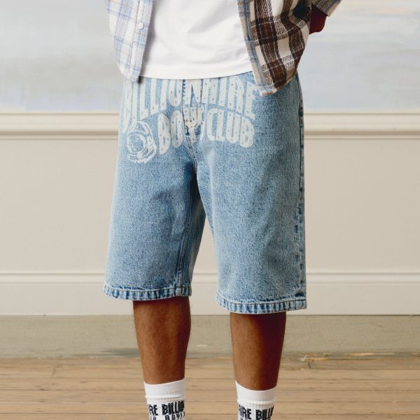 Billionaire Boys Club Faded Arch Logo Korte Broek Licht Blauw