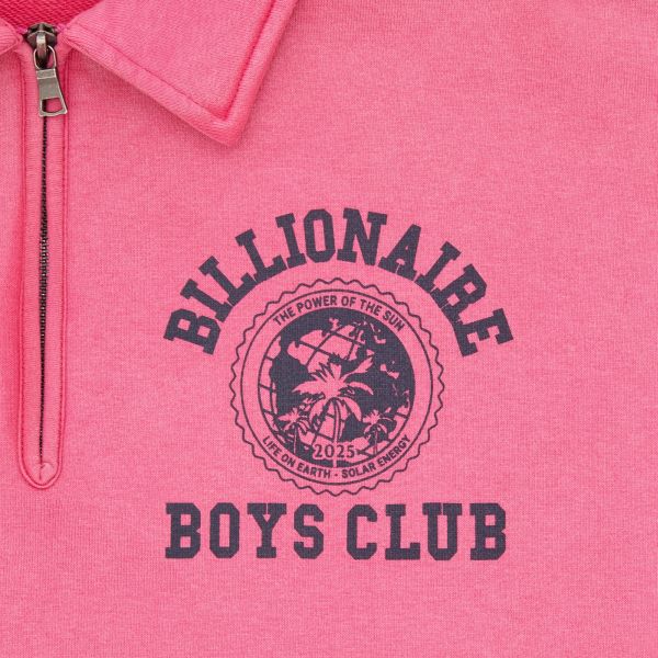 Billionaire Boys Club World College Washed Quarter Zip Sweater Roze
