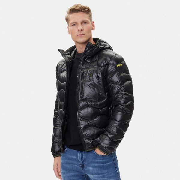 Blauer Wave Puffer Zwart