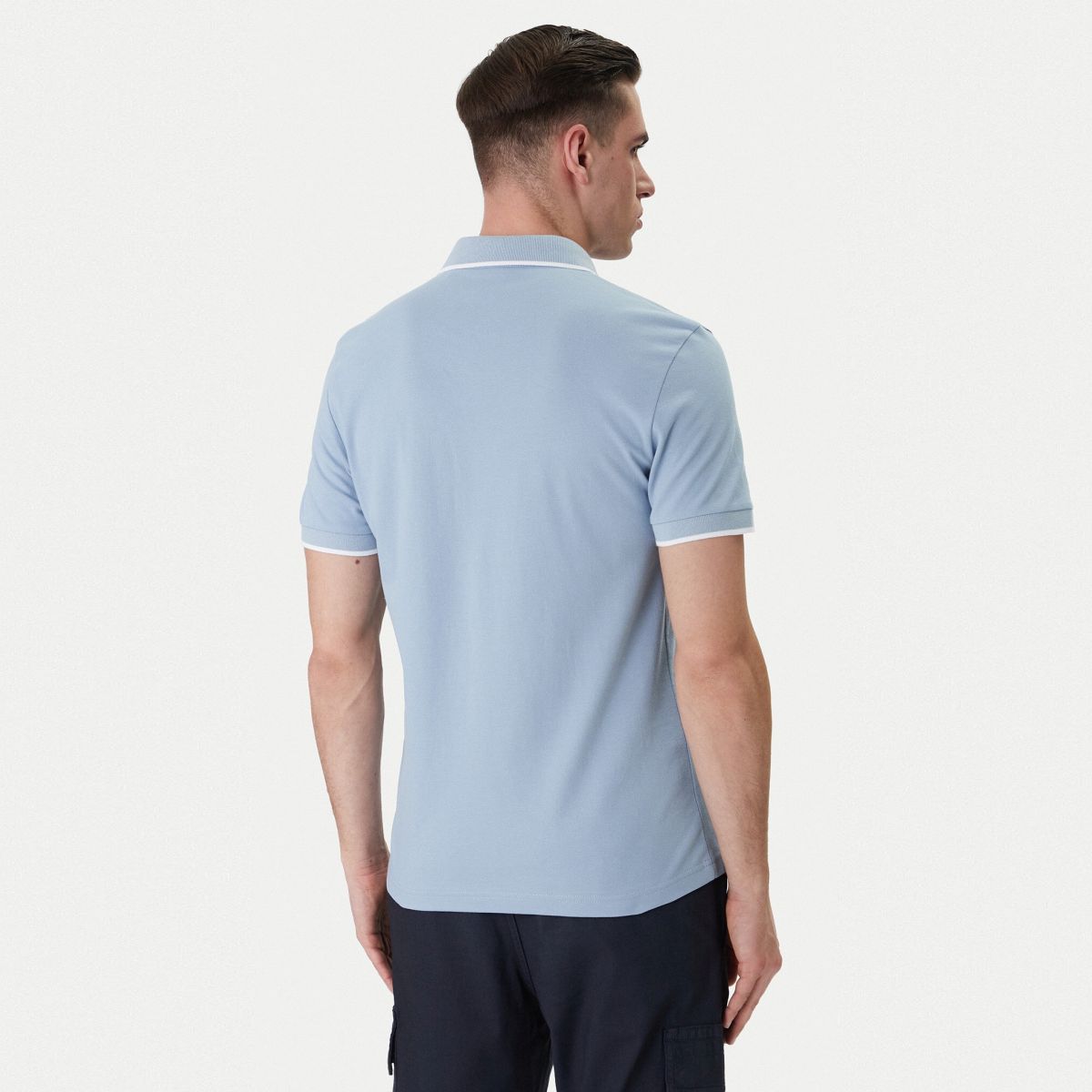 Boss Passertip Polo Licht Blauw