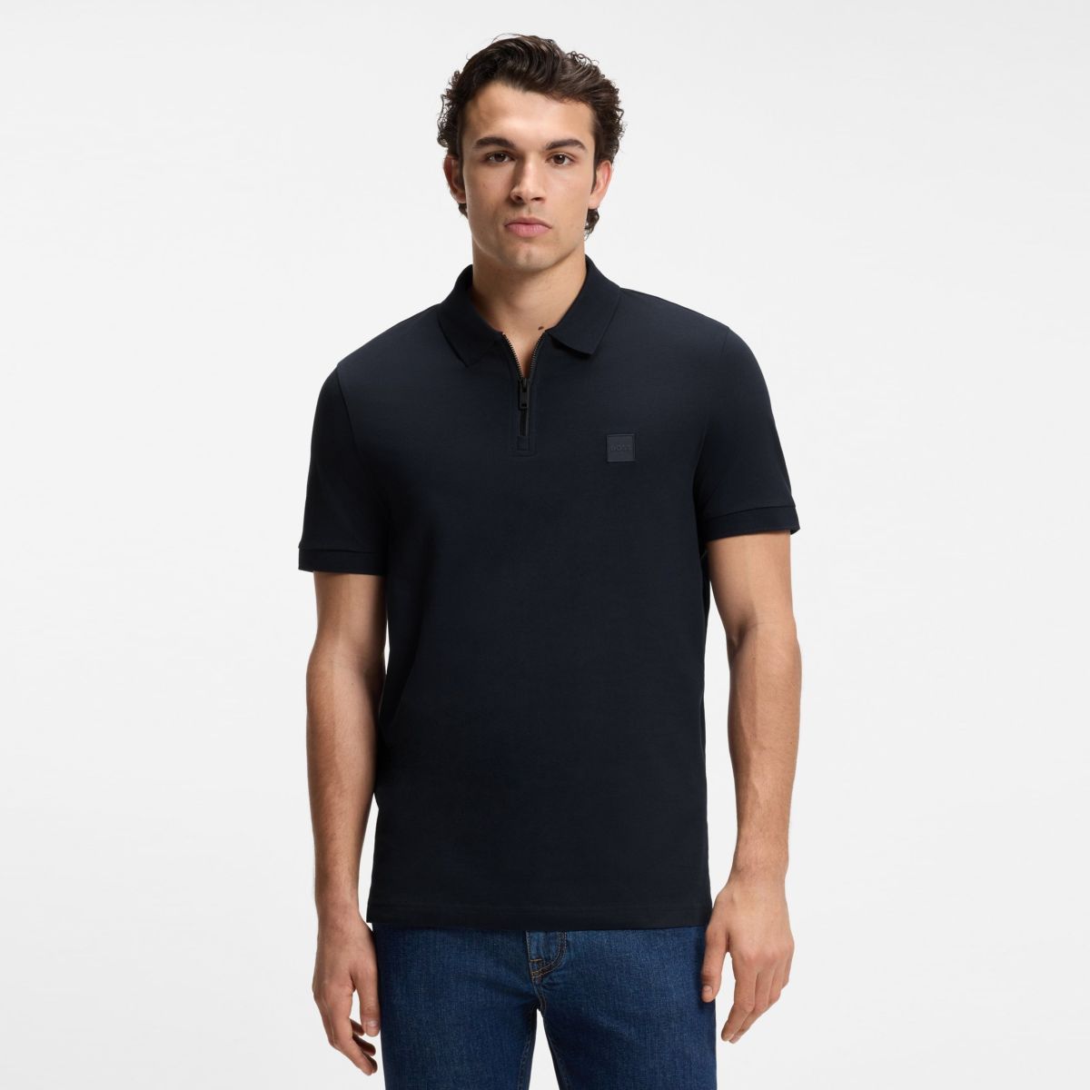 Boss Passerzip Polo Navy