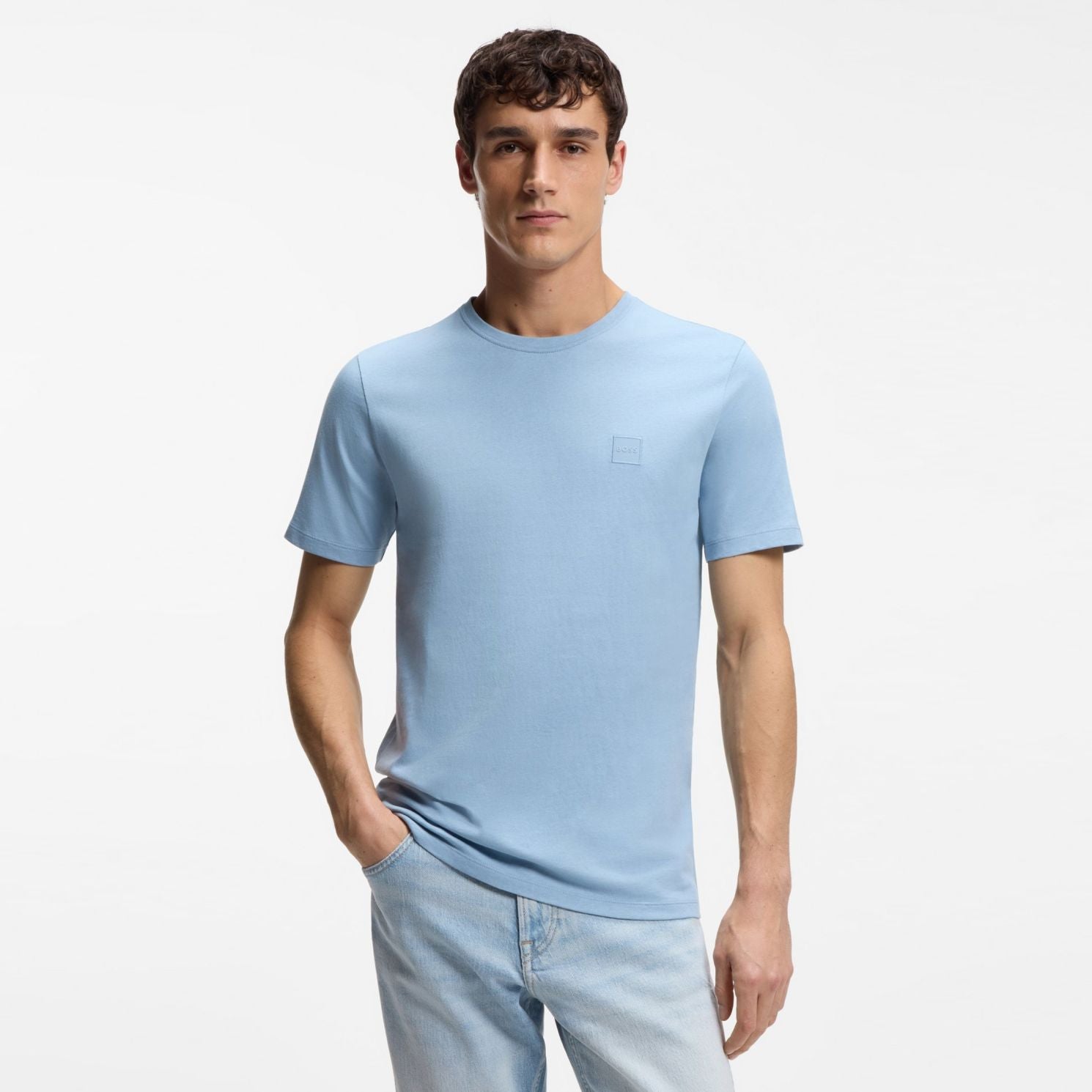 Boss Tales T-shirt Licht Blauw