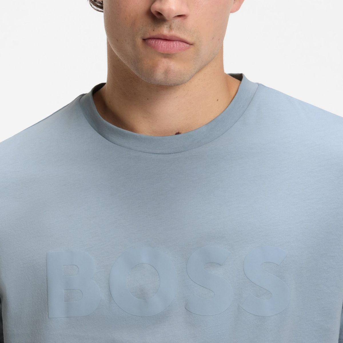Boss Thinking T-shirt Licht Blauw