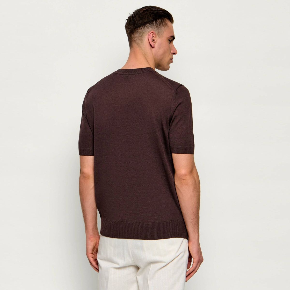 Boss Umauro Knitted T-shirt Bruin