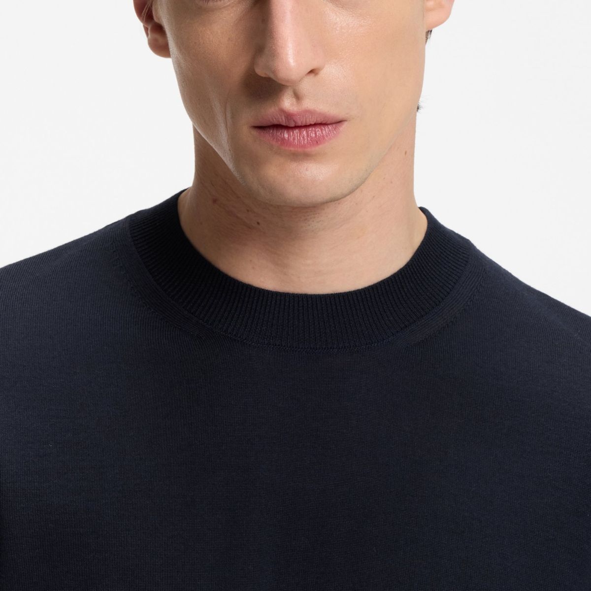 Boss Umauro Knitted T-shirt Navy