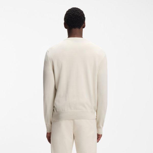 Boss Upacas Knit Sweater Off White