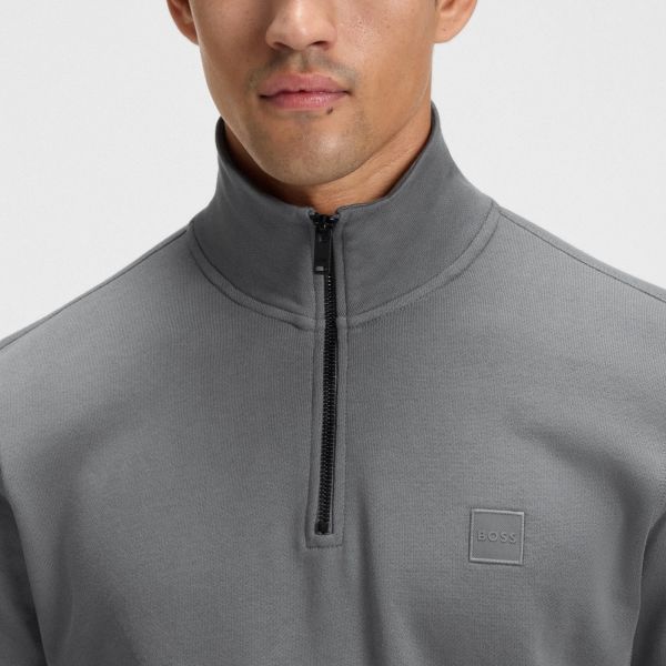 Boss Zetrust Half Zip Sweater Grijs