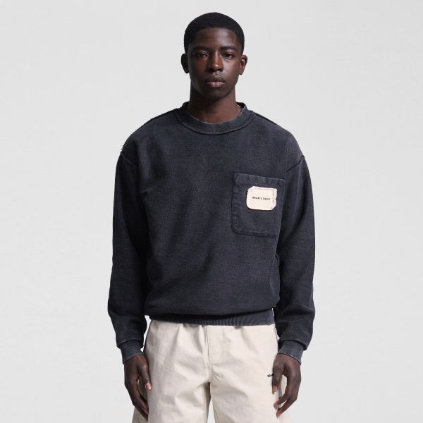 Bram’s Fruit Chest Pocket Sweater Antraciet