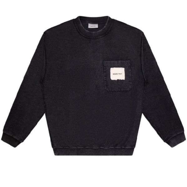 Bram’s Fruit Chest Pocket Sweater Antraciet