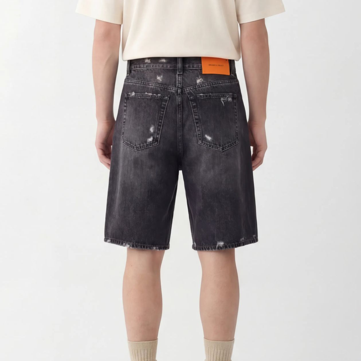 Bram’s Fruit Denim Korte Broek Zwart