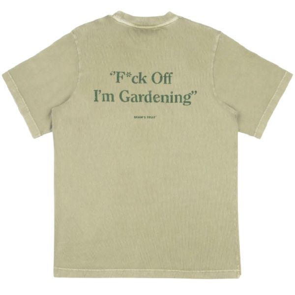 Bram's Fruit Gardening Distressed T-shirt Licht Groen