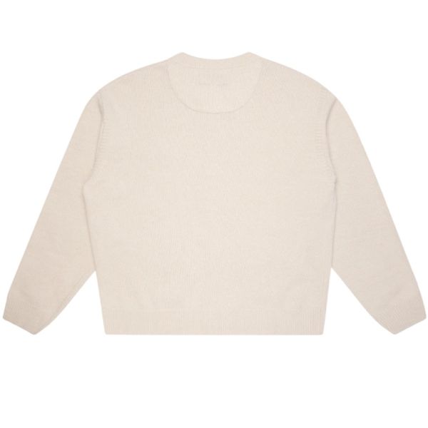 Bram's Fruit Script Logo Button-Up Knit Vest Beige
