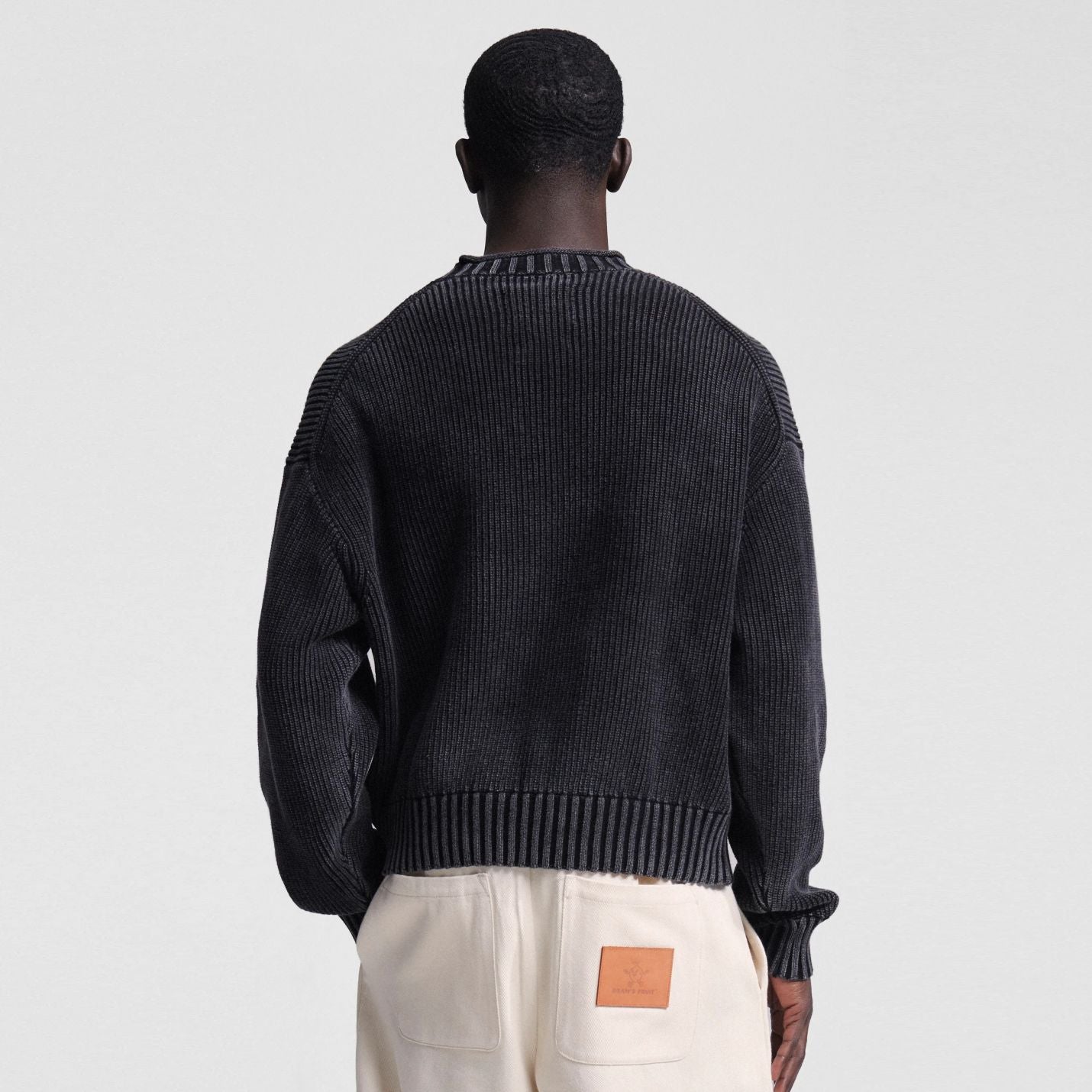 Bram’s Fruit Stamp Knit Sweater Antraciet