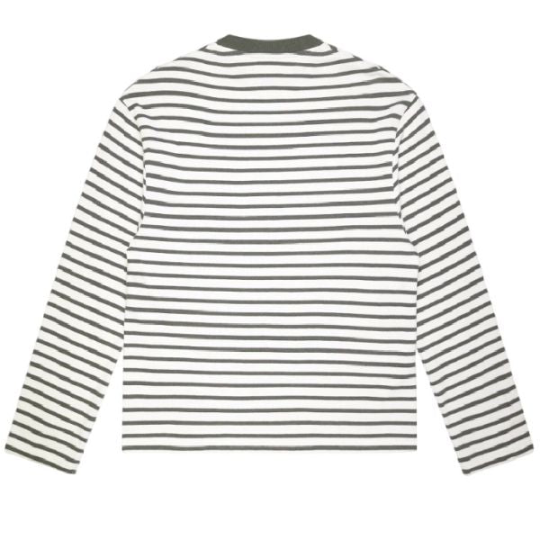 Bram's Fruit Varsity Striped Longsleeve T-shirt Wit/Donker Groen