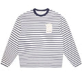 Bram's Fruit Varsity Striped Longsleeve T-shirt Wit/Navy