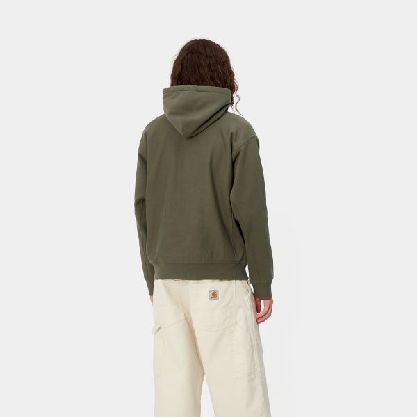 Carhartt American Script Hoodie Donker Groen