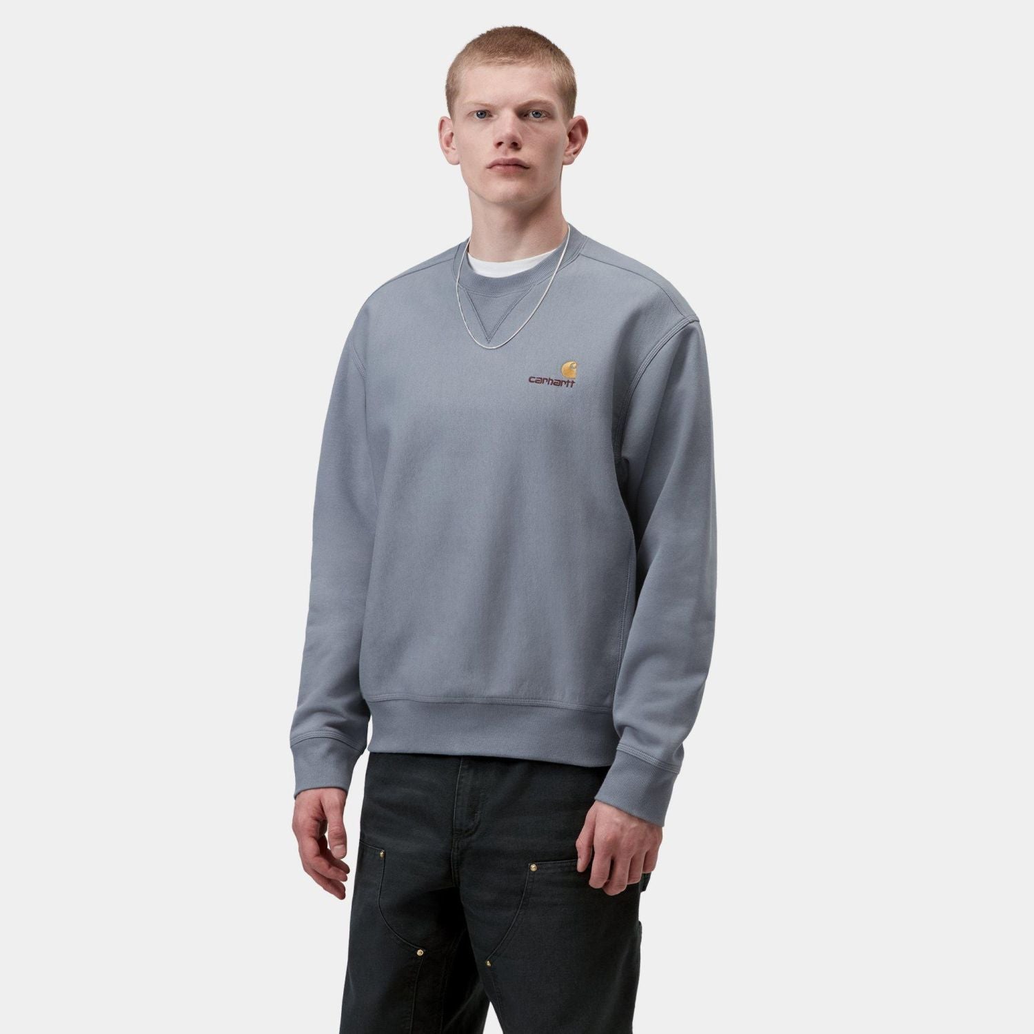 Carhartt WIP American Script Sweater Blauw