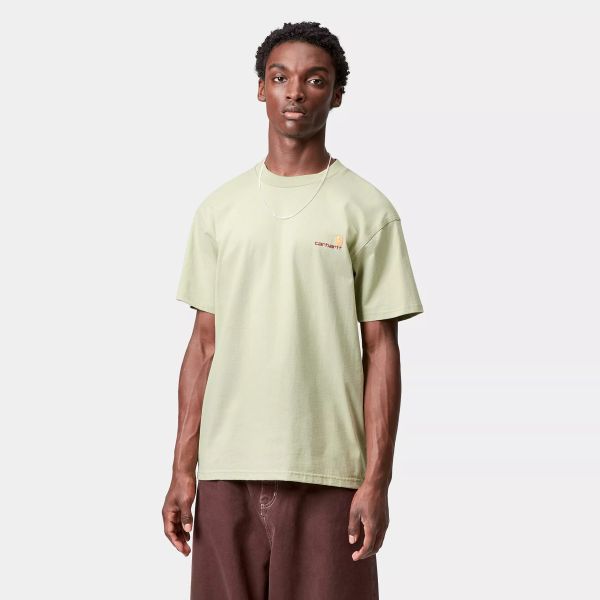 Carhartt WIP American Script T-shirt Licht Groen