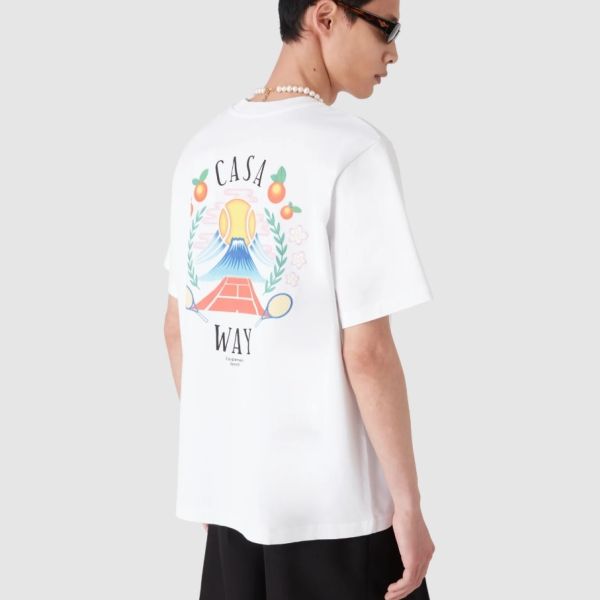 Casablanca Casa Way Mountain T-shirt Wit