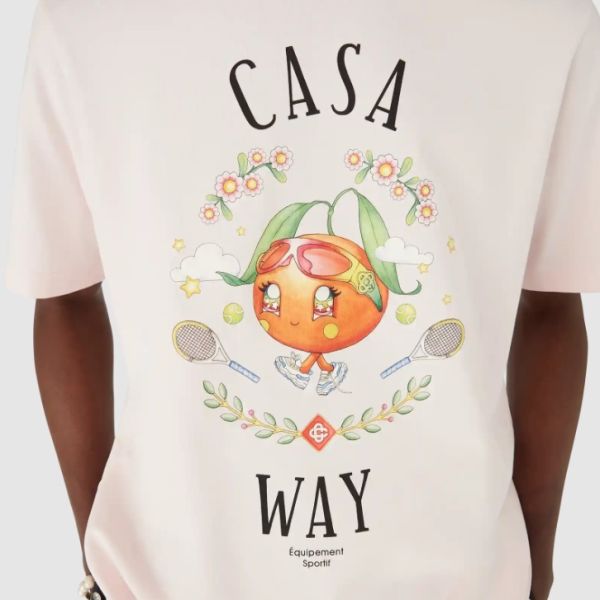 Casablanca Casa Way Orange Mascot T-shirt Roze